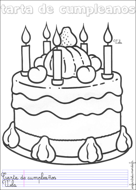 coloriage gateau anniversaire 1